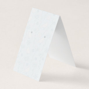 Fåglar och blommor Pastel Tält Visning Earring Car Kort