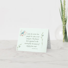 Fåglar och blommor Sång i Solomonanteckningskort Anteckningskort