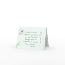 Fåglar och blommor Sång i Solomonanteckningskort