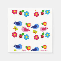 Fåglar och blommor vårtid