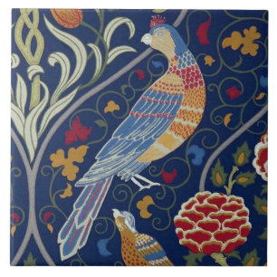 Fåglar och blommor, William Morris Kakelplatta