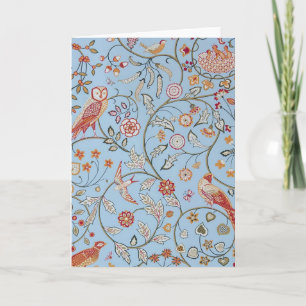 Fåglar och blommor, William Morris Kort
