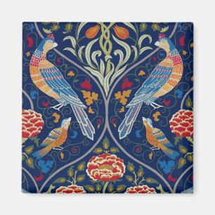 Fåglar och blommor, William Morris Magnet