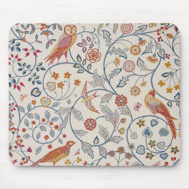 Fåglar och blommor, William Morris Musmatta (Framsidan)