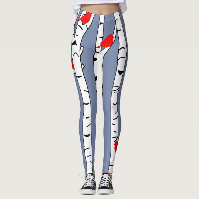 Fåglar och fåglar leggings (Framsida)