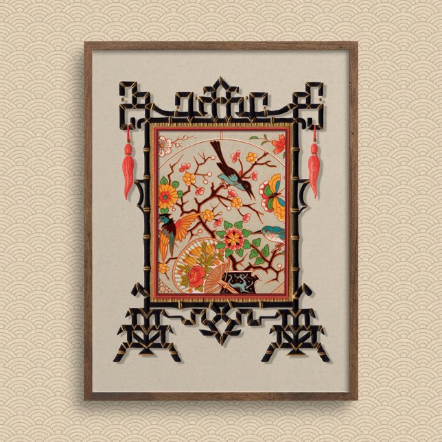 Fåglar och fjärilar Art Skriv ut Poster (Skapare uppladdad)