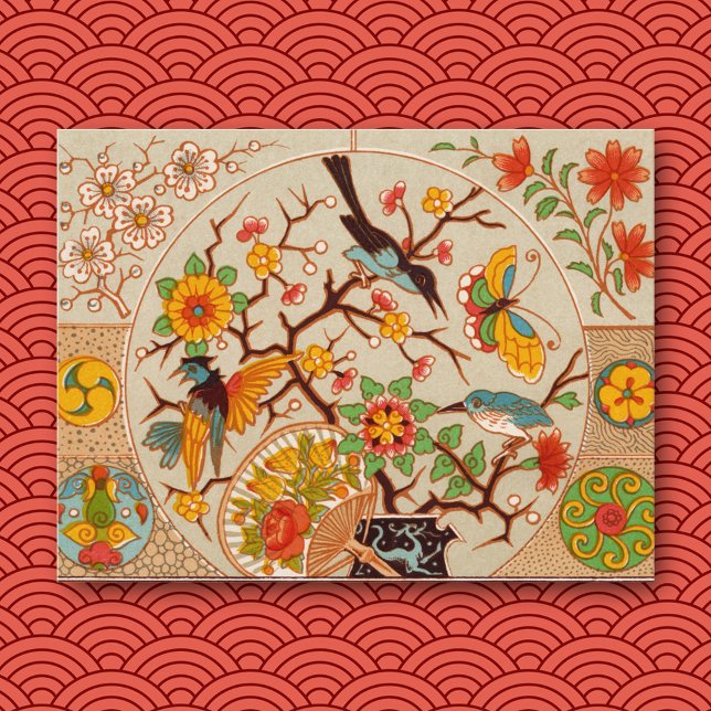 Fåglar och fjärilar - vykort (Skapare uppladdad)