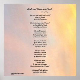 "FÅGLAR OCH FRAKTASER OCH STÄDERFAMILJEFAMILJEN PO POSTER