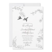 Fåglar och Grenar Söt Blommigt Garden Wedding