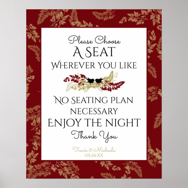 Fåglar och Guld-skylt över flyttande Poster (Framsidan)