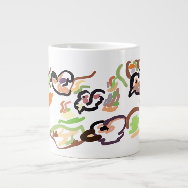 Fåglar och höst jumbo mugg (Framsidan)