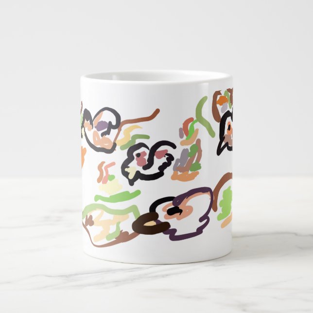 Fåglar och höst jumbo mugg (Framsidan)