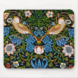 Fåglar och jordgubbar William Morris Fine Art Musmatta