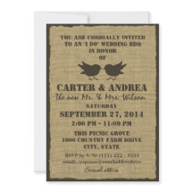 Fåglar och Jute BBQ Bröllopsfest