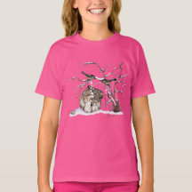Fåglar och kanin T-Shirt