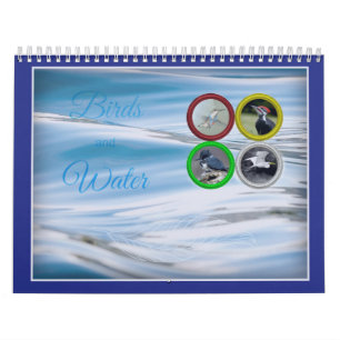 Fåglar och medelstor) kalender för vatten (