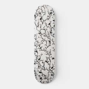 Fåglar och Sakura Grenar japansk målning Mini Skateboard Bräda 18,5 Cm