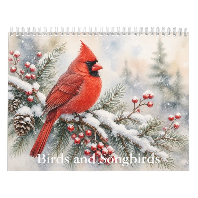 Fåglar och sångfåglar Kalender  (Omslag)