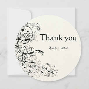 Fåglar och surfar Bröllop - tack för ditt kort