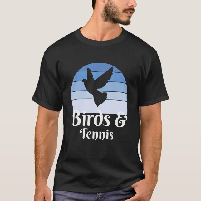 Fåglar och tennis t shirt (Framsida)