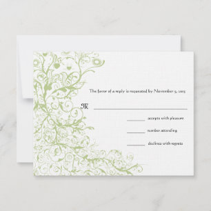 Fåglar och trålar-Bröllop OSA-svarskort OSA Kort