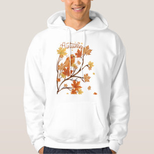 Fåglar och trevlig höst hoodie
