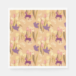 Fåglar och universitet på Vår Meadow Pappersservett