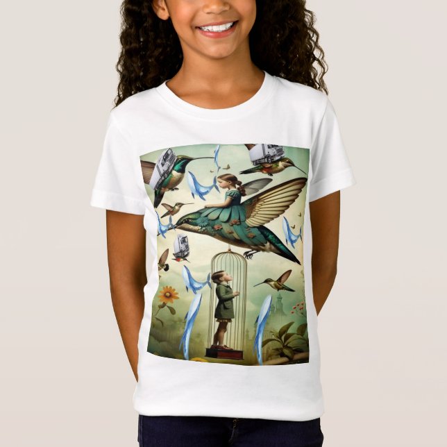 fåglar och valar t shirt (Framsida)