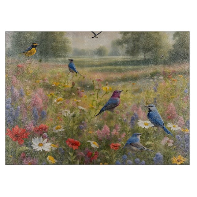 Fåglar och Wildblommor i Land (Framsidan)