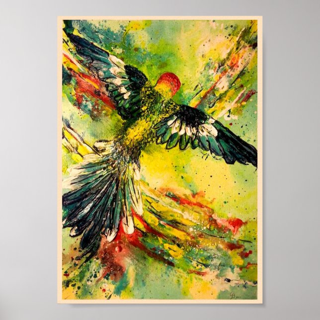Fåglar Öga View Poster (Framsidan)