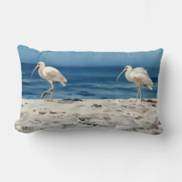 Fåglar på Beach Siesta Key Kudde