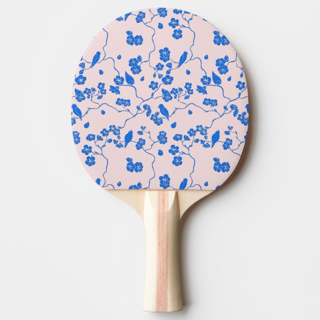 Fåglar på Cherry Blommars Blue på  Pingisracket (Framsidan)