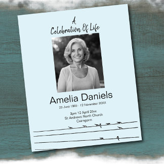 Fåglar på en Firande av livstidsfoto Inbjudningar