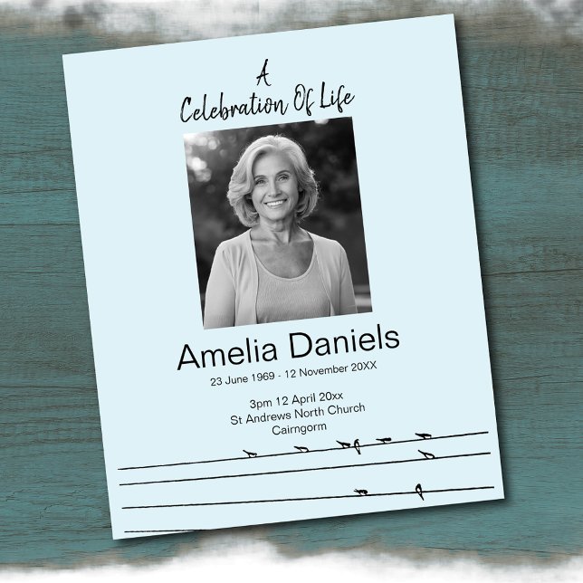 Fåglar på en Firande av livstidsfoto Inbjudningar (Skapare uppladdad)