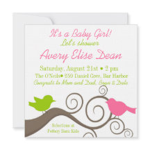 Fåglar på en gren i limefrukt & rosor