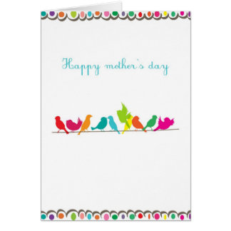 fåglar på en linje hälsningskort