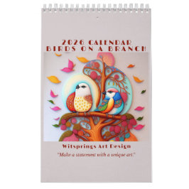 Fåglar på en målkalender för Gren Kalender