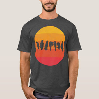 Fåglar på en trål t shirt