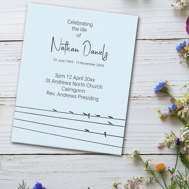 Fåglar på ett Firande i livstidsprogramkort Inbjudningar (Skapare uppladdad)