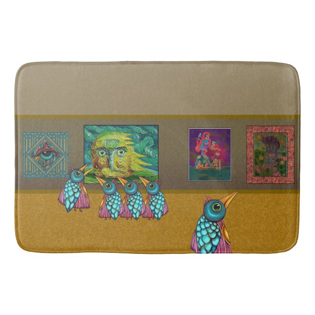 Fåglar på galleriet badrumsmatta (Framsidan)