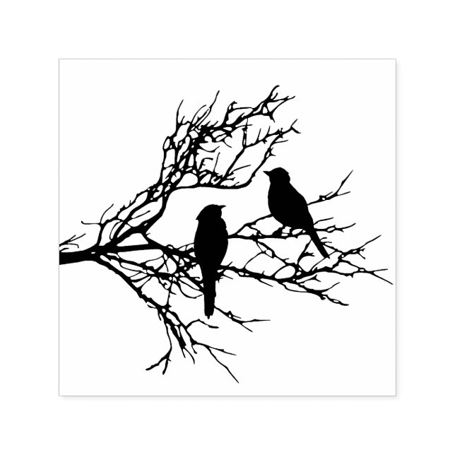 Fåglar på Gren Självfärgande Stämpel (Design)