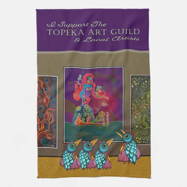 Fåglar på köket i Gallery Towels Kökshandduk (Vertikal)