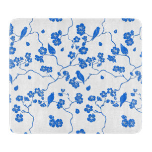 Fåglar på Körsbärsblommor Blåtryckt Totebag