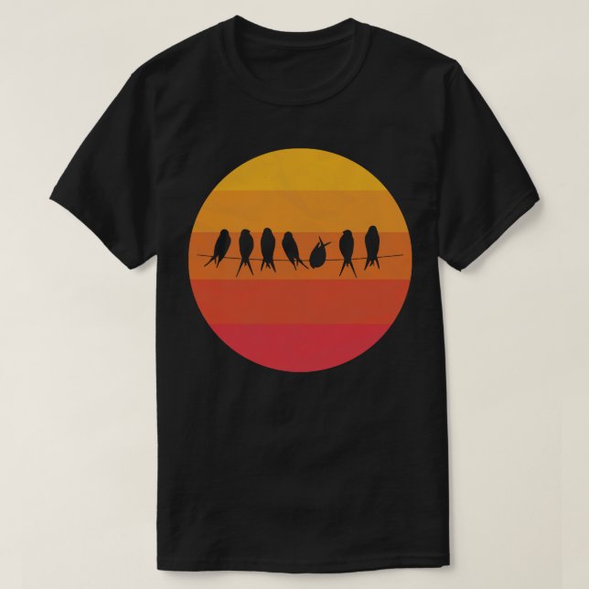 Fåglar på rep t shirt (Design framsida)