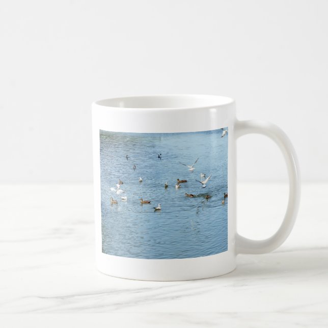 Fåglar på sommarfloden kaffemugg (Höger)
