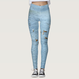Fåglar på sommarfloden leggings