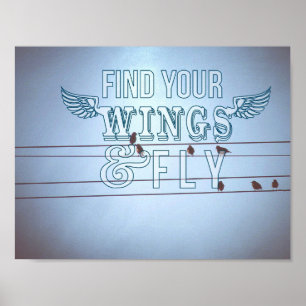 Fåglar på tråd, flyga poster