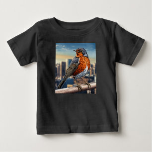 Fåglar på tråden – Tecknad flock T-shirt