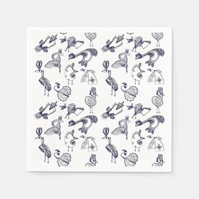 Fåglar Pappersservett (Framsidan)