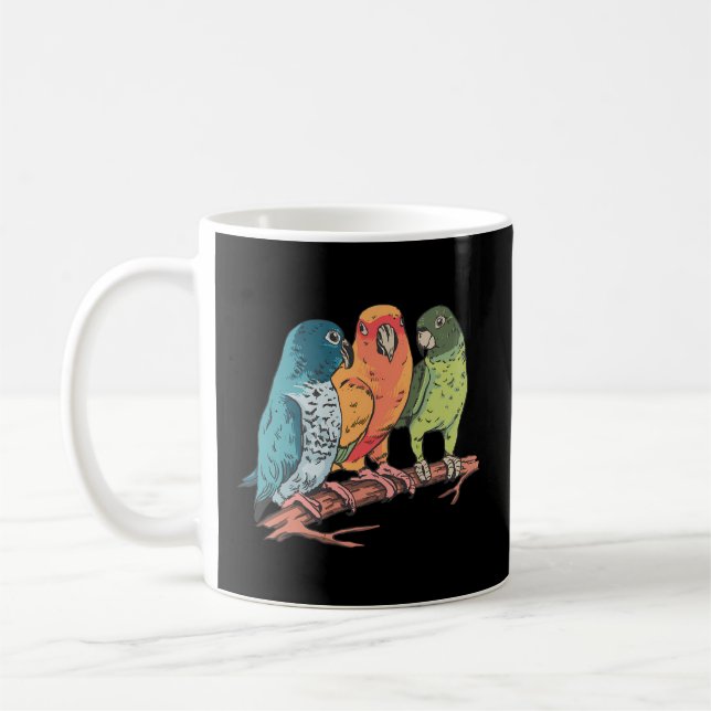 Fåglar Parrot Kaffemugg (Vänster)